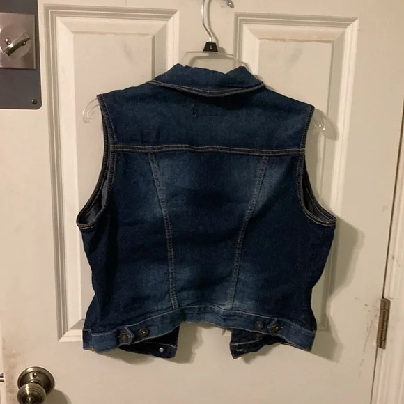 Vintage Paris Blues Denim Jean Vest 1X FITS LIKE Junior’s XL - Picture 3 of 12